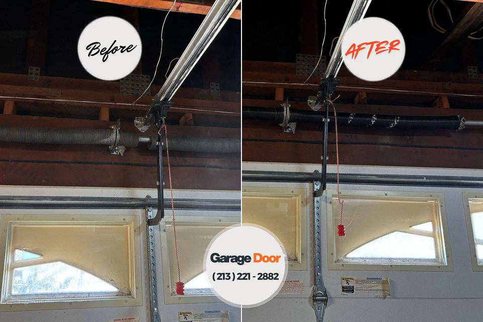 Before and after: garage door repair Millersville, PA